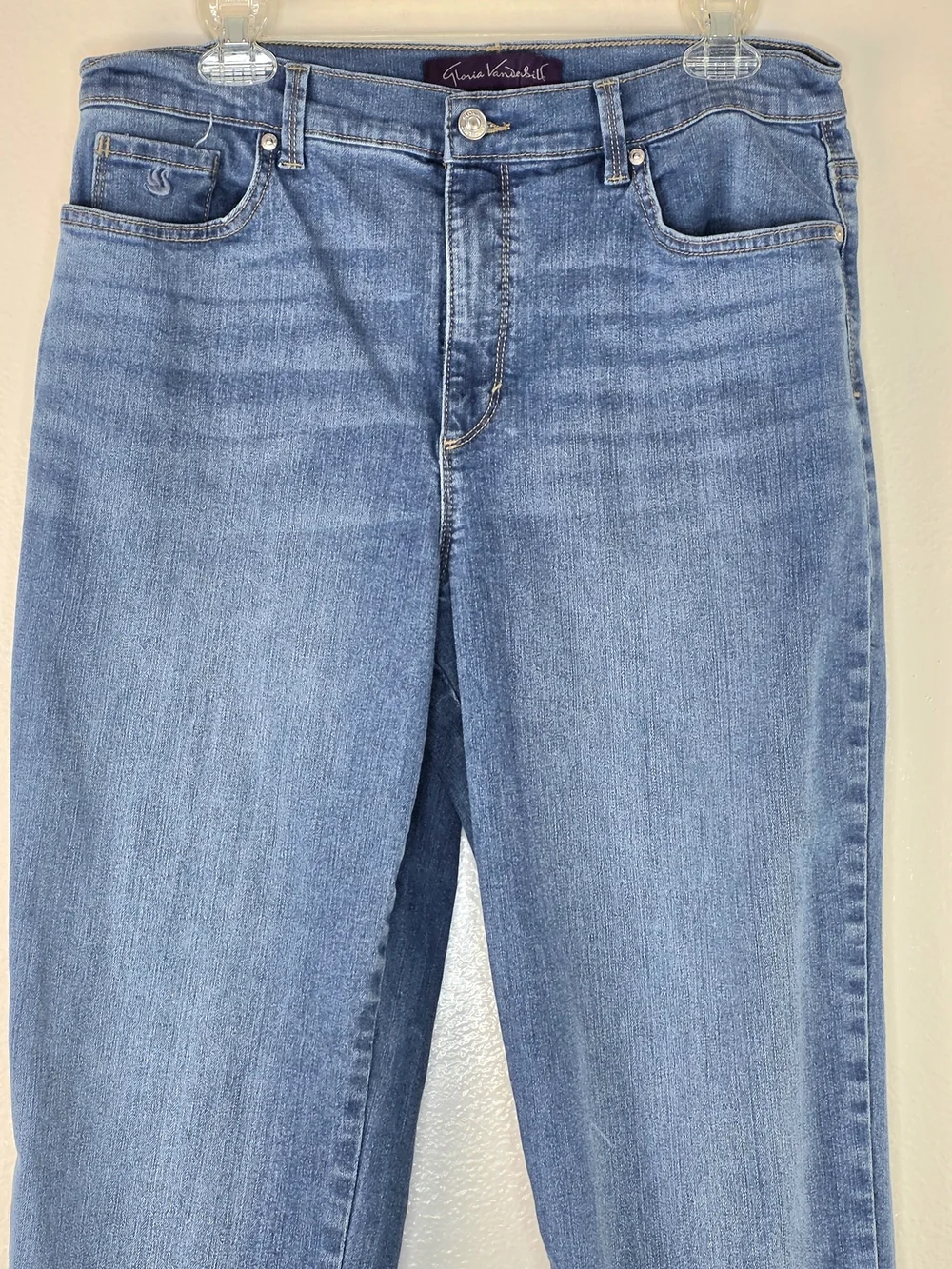 Gloria Vanderbilt Amanda High-Rise Blue Straight Leg Jeans Size 12